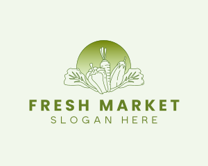 Vegetable Harvest Market logo design