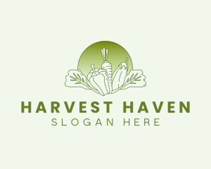 Vegetable Harvest Market logo design