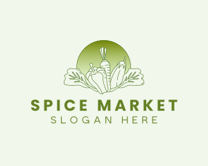 Vegetable Harvest Market logo design