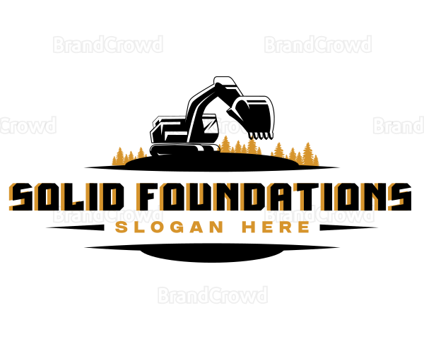 Industrial Mining Excavator Logo