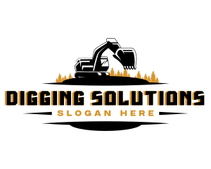 Excavator - Industrial Mining Excavator logo design