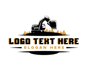 Digging - Industrial Mining Excavator logo design