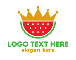 Ruler - Crown Watermelon Slice logo design