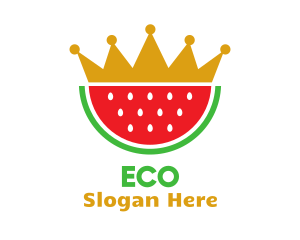 Crown Watermelon Slice Logo