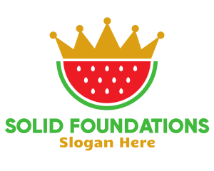 Crown Watermelon Slice Logo