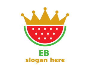 Organic - Crown Watermelon Slice logo design