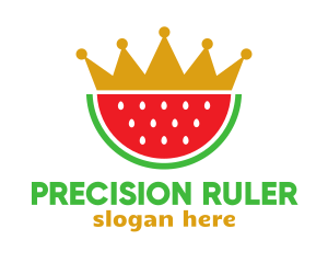 Crown Watermelon Slice logo design