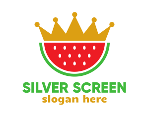 Fruit - Crown Watermelon Slice logo design