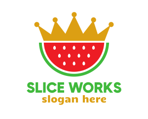 Slice - Crown Watermelon Slice logo design