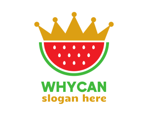 Ruler - Crown Watermelon Slice logo design