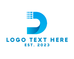 Program - Device Data Company Letter D logo design
