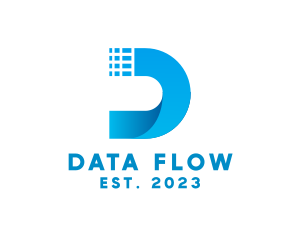Device Data Company Letter D logo design