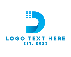 Modern - Device Data Company Letter D logo design