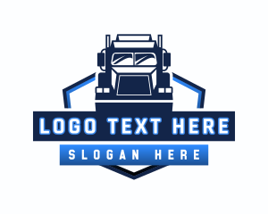 Movers - Trailer Truck Garage logo design