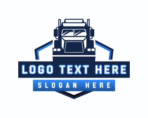 Trailer Truck Garage Logo