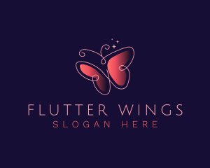 Butterfly Wings Salon logo design