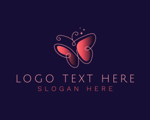 Insect - Butterfly Wings Salon logo design