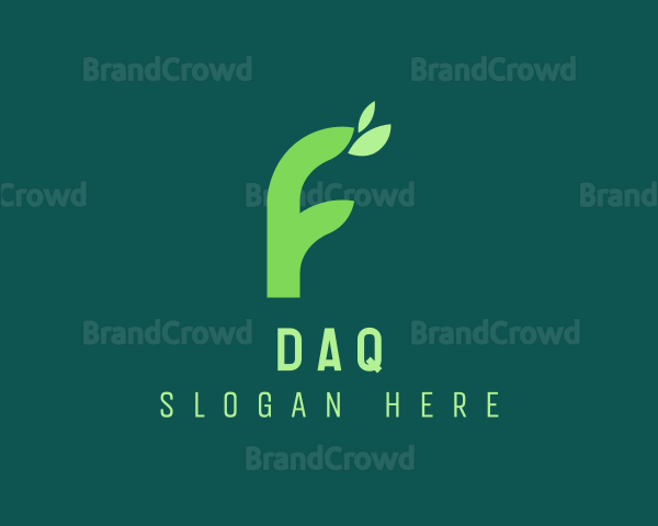 Plant Letter F Logo