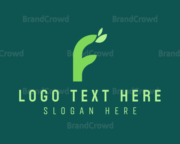 Plant Letter F Logo
