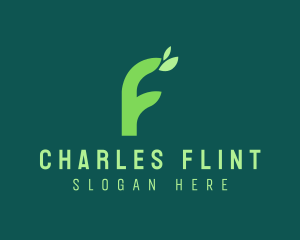 Vegan - Plant Letter F logo design