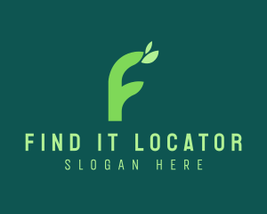 Plant Letter F logo design