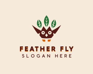 Flying Baby Owl  logo design