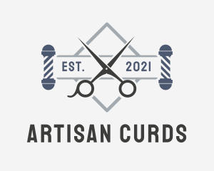 Artisanal Barber Emblem logo design