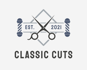 Artisanal Barber Emblem logo design