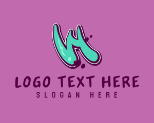 Rap Artist - Modern Graffiti Letter W logo design