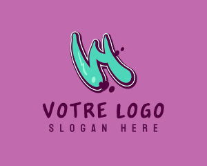 Modern Graffiti Letter W Logo