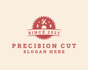 Handsaw - Saw Blade Woodwork Tree logo design