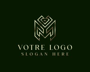 Vip - Luxury Finance Monoline logo design