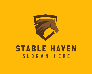 Equine Horse Shield logo design