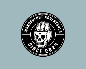 Skull Beer Pub Logo