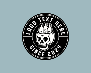 Liquor - Skull Beer Pub logo design