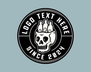 Pub - Skull Beer Pub logo design