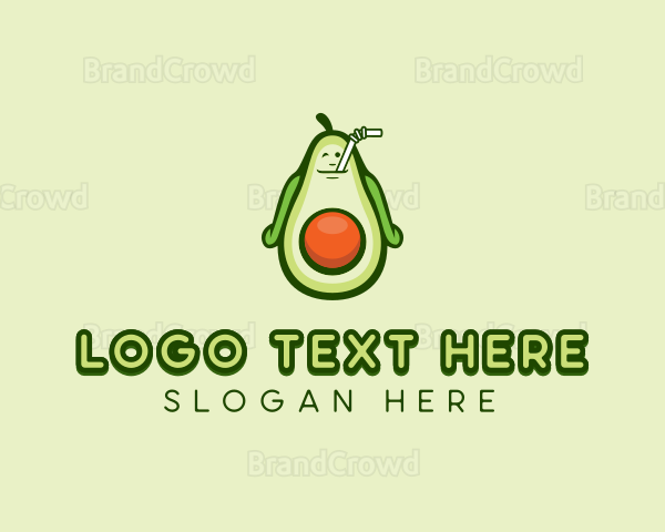 Happy Avocado Smoothie Logo