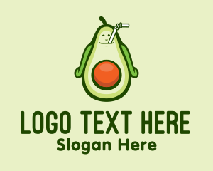 Smoothie - Happy Avocado Smoothie logo design