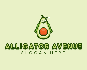 Happy Avocado Smoothie  logo design
