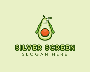 Straw - Happy Avocado Smoothie logo design