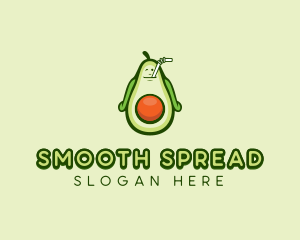 Happy Avocado Smoothie  logo design