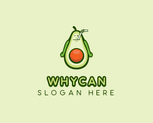 Fruit Shake - Happy Avocado Smoothie logo design