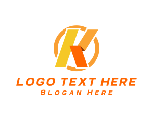 Digital Media - Professional Folding Company Letter K logo design