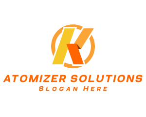 Professional Folding Company Letter K logo design