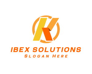 Professional Folding Company Letter K logo design