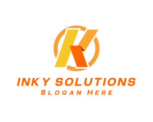 Professional Folding Company Letter K logo design