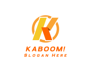 Professional Folding Company Letter K logo design