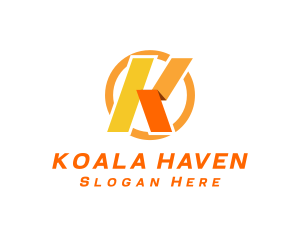 Professional Folding Company Letter K logo design