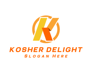 Professional Folding Company Letter K logo design