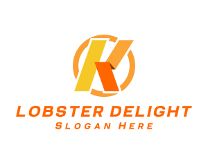 Professional Folding Company Letter K logo design